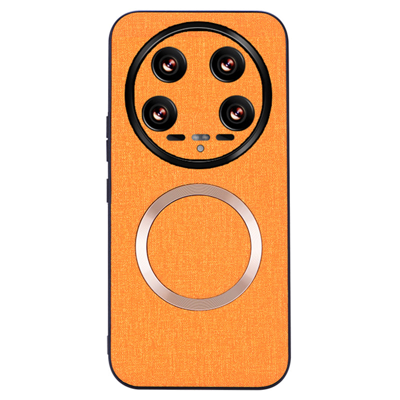 For Xiaomi 14 Ultra Case Compatible with MagSafe TPU+Cloth Phone Cover For Xiaomi 14 Ultra Case Compatible with MagSafe TPU+Cloth Phone Cover